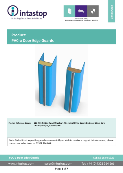 Data Sheet - PVCu Door Edge Guard