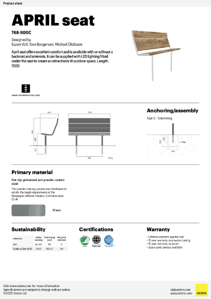 APRIL Seat - 768-900C