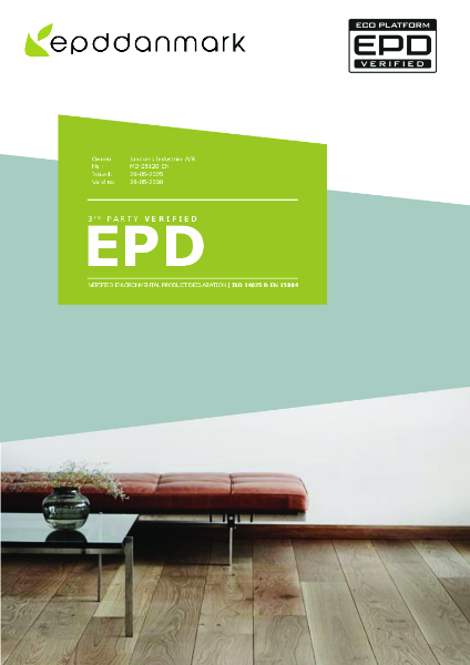 Third party verified EPD - Junckers solid wood plank flooring
