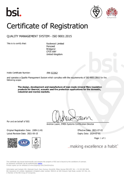 ROCKWOOL's ISO 9001