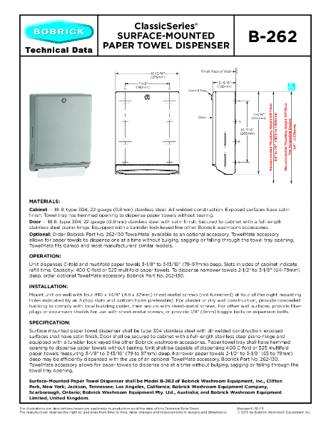 Technical Data Sheet B-262