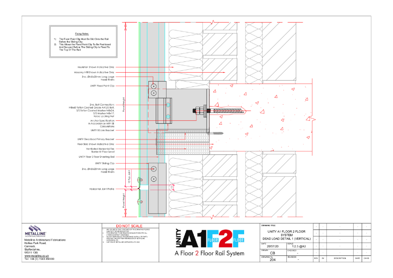 UNITY A1 FLOOR 2 FLOOR
SYSTEM
DEAD LOAD DETAIL 1 (VERTICAL