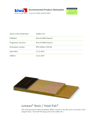 EPD-Unifloor-256-EN Jumpax® Basic / Heat-Pak®.pdf | Unifloor B.V. | NBS ...