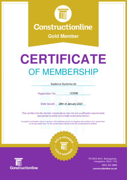 Constructionline Gold Certificate