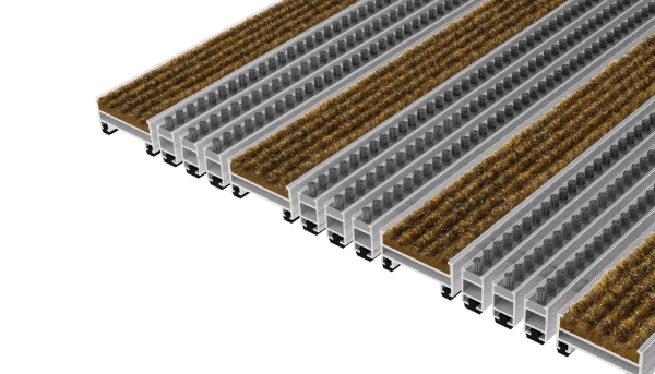  Alu.Profil Matter - Top Clean NOVA XL 22 med Ribb Tekstil og 3x Børstestrip