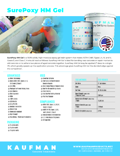SurePoxy HM Gel Product Sell Sheet