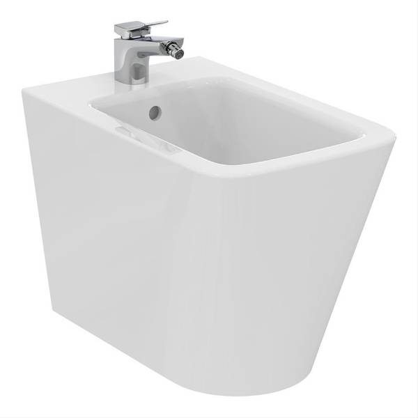 Blend Cube back to wall bidet, 1 taphole