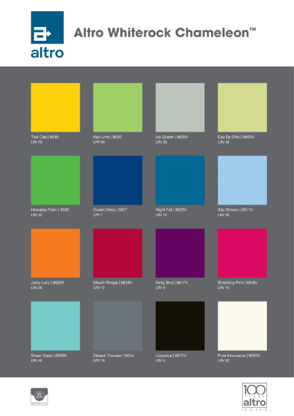 Altro Whiterock Chameleon Sample Card