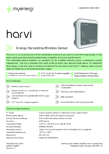 harvi Datasheet