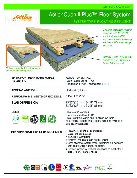 ActionCush II Plus - System Data Sheet