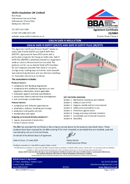 BBA certificate 23-6884 SR-ST