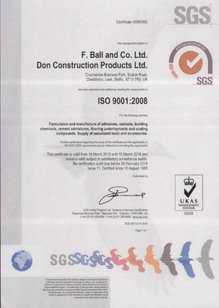 ISO 9001:2008 Certificate