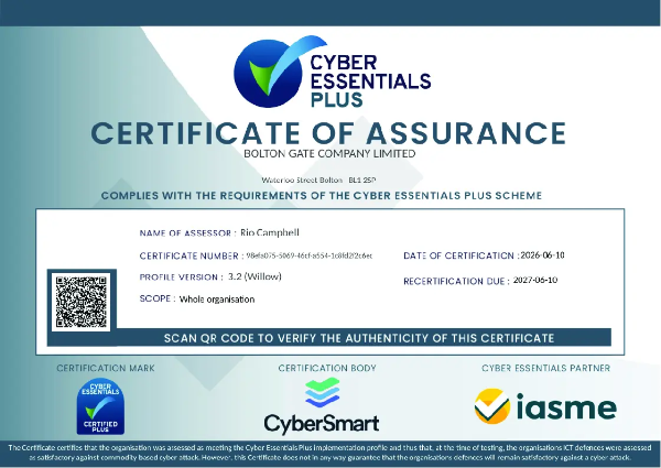 BGC Cyber Security Plus Certification 