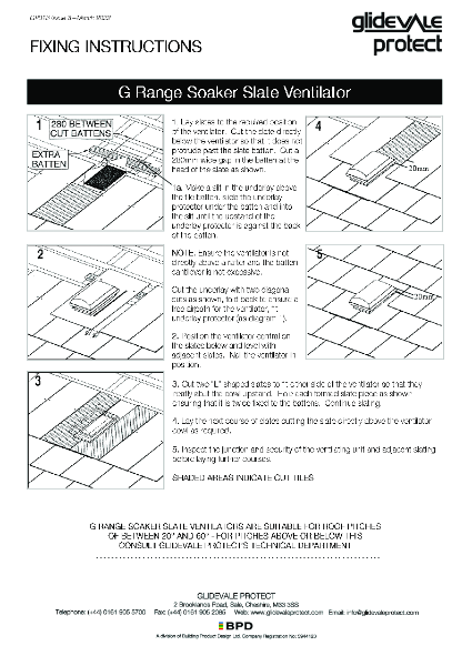Glidevale Protect - Fixing Instructions - G5 Slate Ventilator