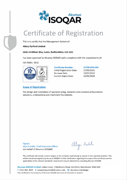 Alcumus ISO 45001: 2018