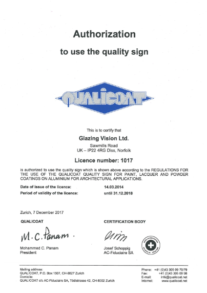 Qualicoat Certificate