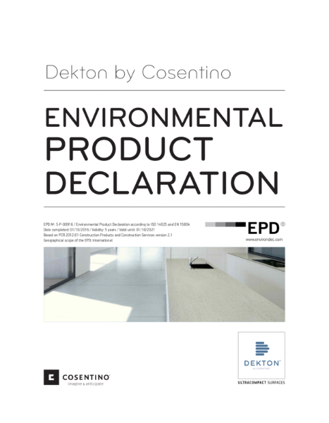 dekton environmental declaration