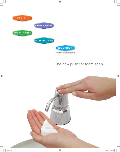 B-823 Universal Countertop Foam Soap Dispenser