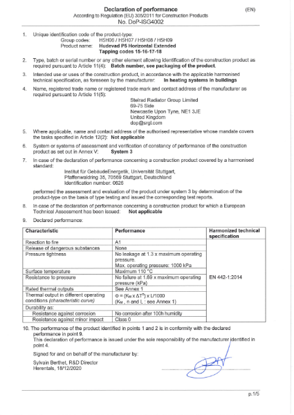 Hudevad P5 Horizontal Tapping Code 15- 18 DoP