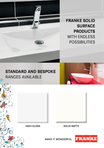 Solid surface washtroughs and basins