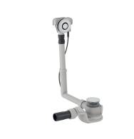 Geberit bathtub drain with push actuation PushControl, d52, length 26 cm, with ready-to-fit-set and straight connector