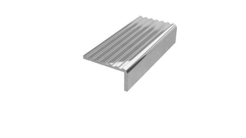 Aluminium Stair Nosings with Ribbed or Castellated Treads - Stair Edgings