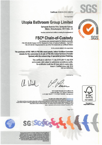 FSC certificate