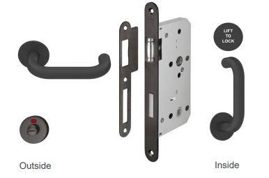 StarTec Lift To Lock Mortice Set (HUKP-0103-14) - Mortice Lock Disabled 