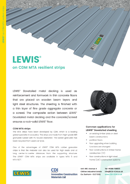 Lewis Deck acoustic floors using CDM MTA resilient strips