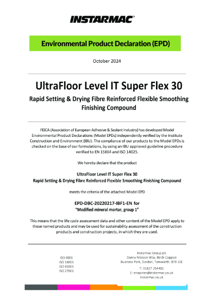 Level IT Super Flex 30 Environmental Product Declaration 