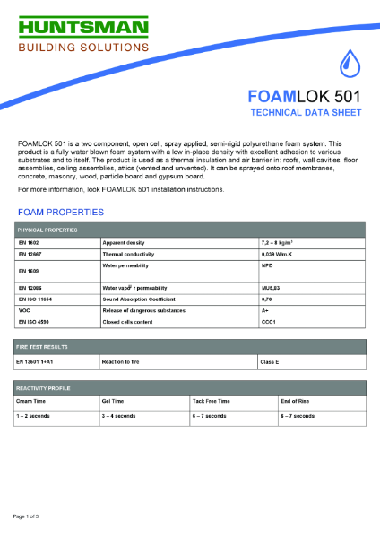 Foamlok 501 - Technical Data Sheet