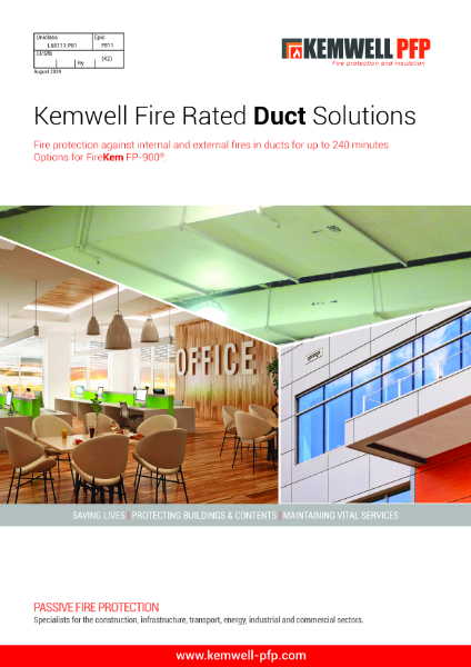 Kemwell PFP FP-900 Fire Rated Ductwork Systems - Aug 24