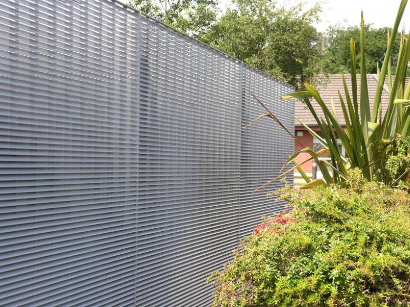 DeltaWing Cladding and Screening - Steel louvre protective privacy screen