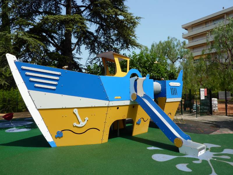 Ship on a playground