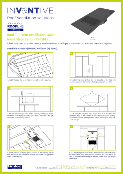 Inline Slate Vent Installation Guide