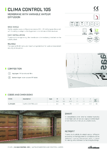 Clima 105 - Technical Data Sheet