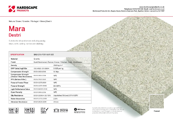 Mara Destri Hardscape Datasheet