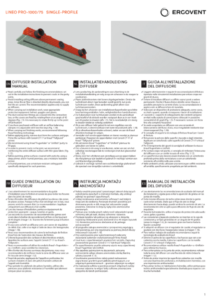 LINEO PRO PROFILE Installation Manual