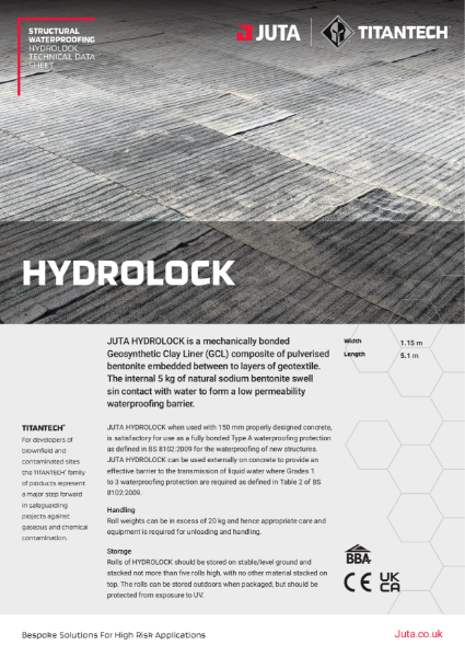 JUTA Hydrolock - Technical Datasheet