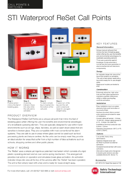 STI Waterproof ReSet Call Points