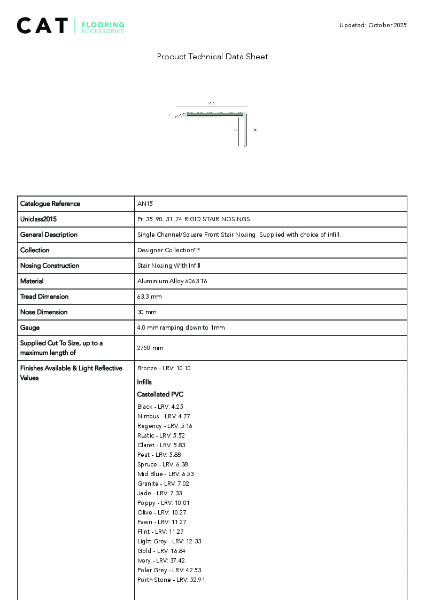 AN15 Bronze Technical Datasheet