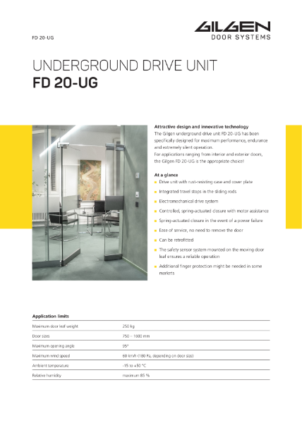 FD 20-UG Underground Drive Unit