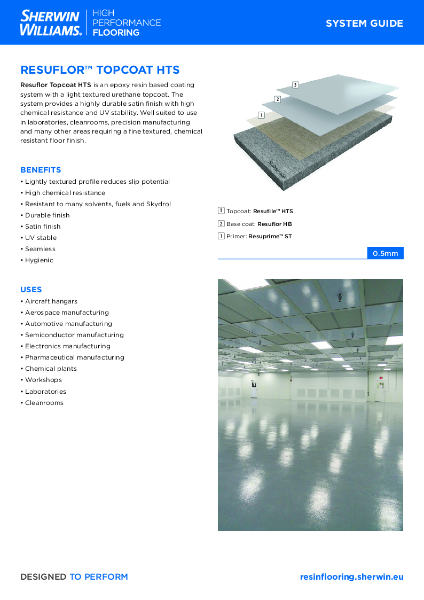 Resin Flooring System Resuflor™ Topcoat HTS System Guide
