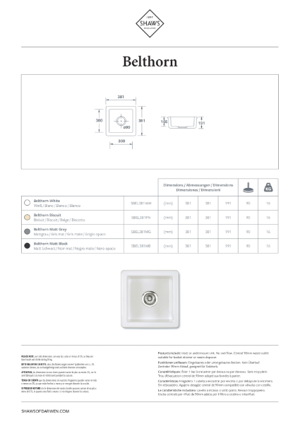 Belthorn Kitchen Sink - PDS