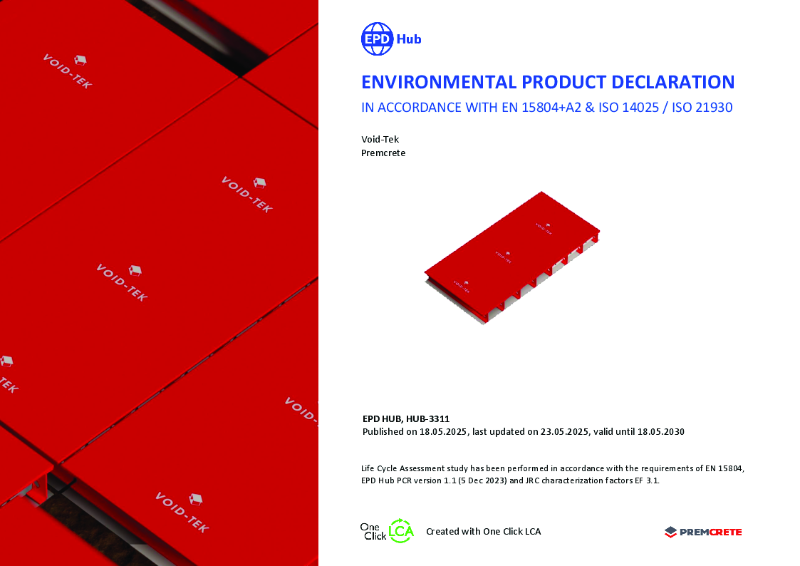 VOID-TEK Environmental Product Declaration