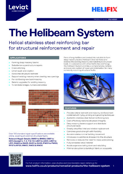 Leviat Helifix Product Sheet - Helibeam System