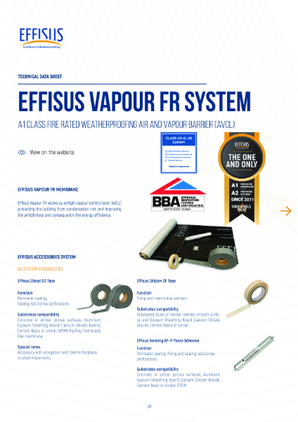 Effisus Vapour FR Technical Data Sheet