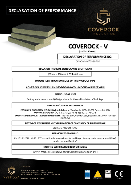 Declaration of Performance - Coverock-V