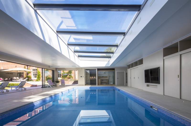 Large Multipart Rooflight Provides Pool Room With An Abundance Of Natural Light And Sky Views