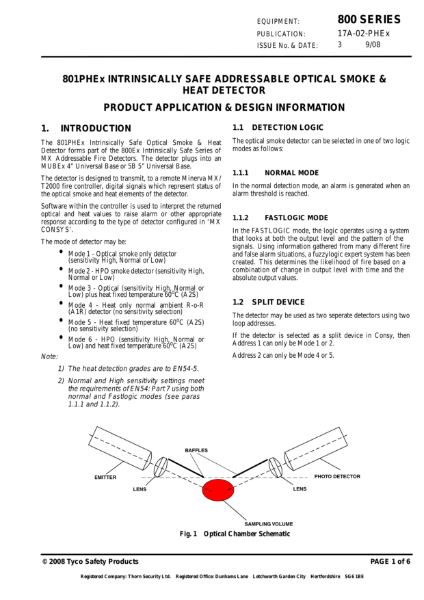 516.800.530 801PHEx Optical Smoke + Heat Detector